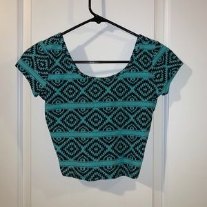 J&K turquoise crop top